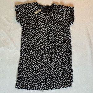New Madewell Black and White Floral Mini Dress